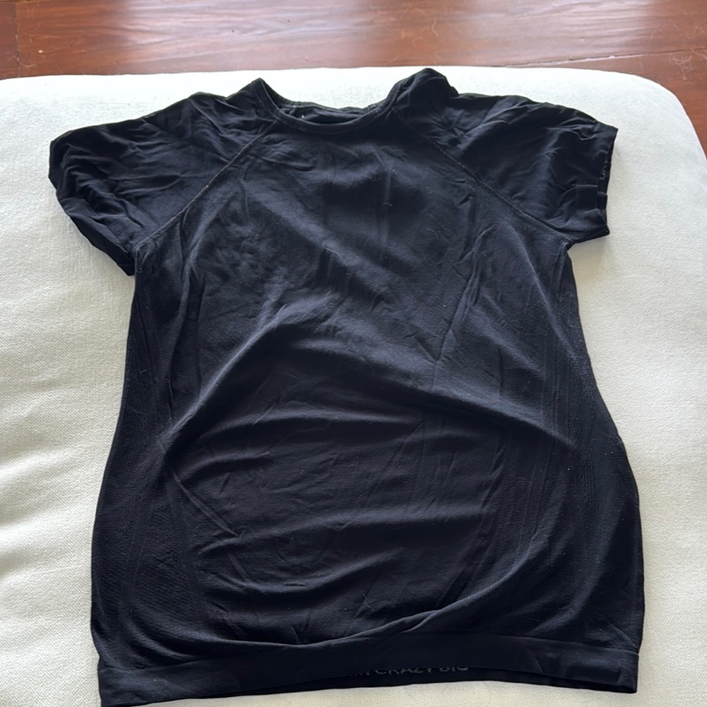 Athleta Black Short Sleeve Tee Casual Comfort